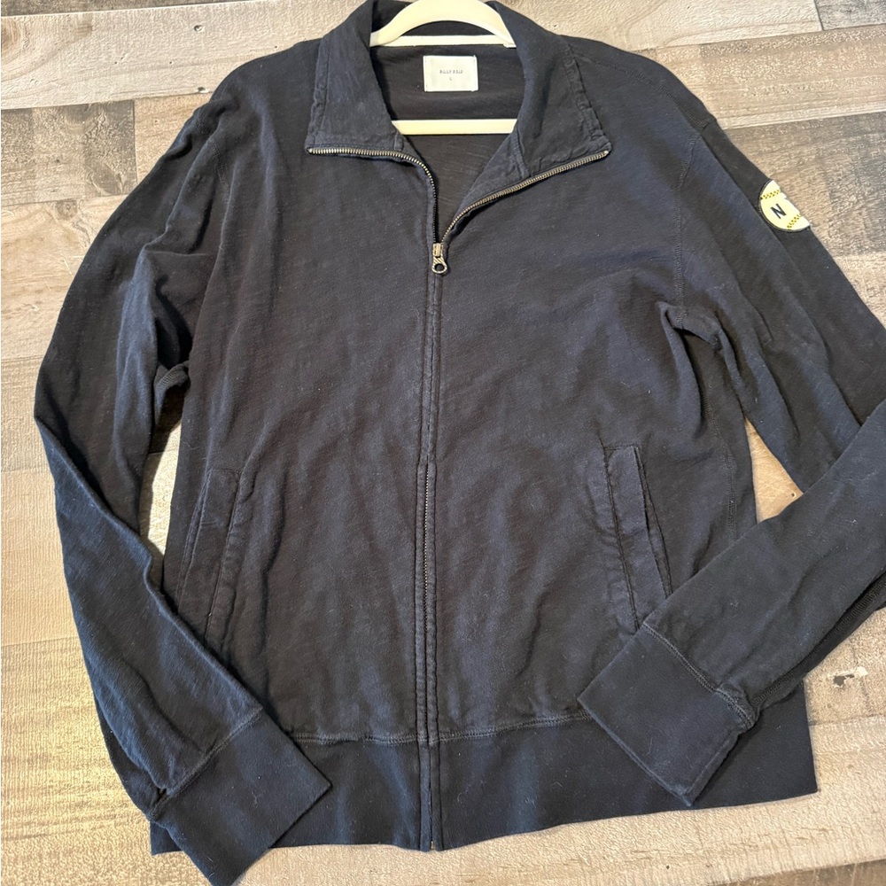Billy Reid Men’s L Black Full Zip Sweatshirt PRIDE NYC‎ Patch Made in Canada
